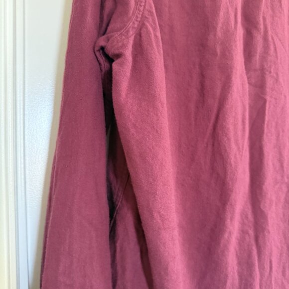 Outerknown Dillon Two Pocket Flannel Shirt Long Sleeve Red Maroon Large - Picture 12 of 15